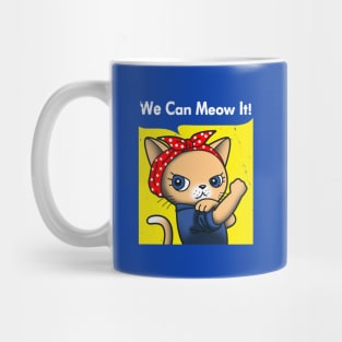 We Can Do It Cats Vintage Retro Parody For Cat Lovers Mug